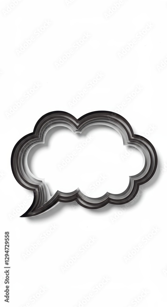 Layered Speech Bubble: A Blank Canvas for Ideas and Communication Layered Speech Bubble: A Blank Canvas for Ideas and Communication