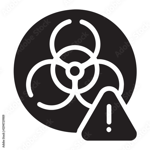 biohazard glyph icon