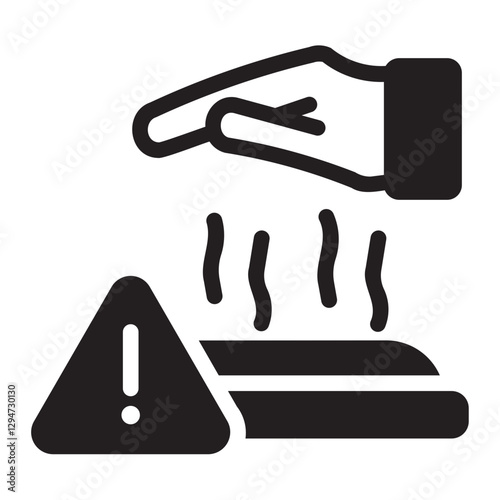 hot surface glyph icon