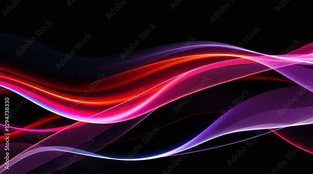 Naklejka premium Abstract light streaks flow dynamically with blue and green hues over a dark background,abstract fractal background