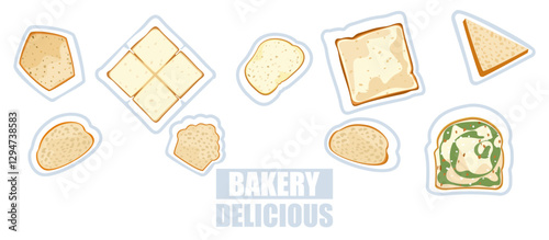 Baking illustration set. Baking, bakery, cooking, sweet products, dessert, pastries concept. Vector illustrations isolated on white background for posters, banners, cards, and advertisements.	