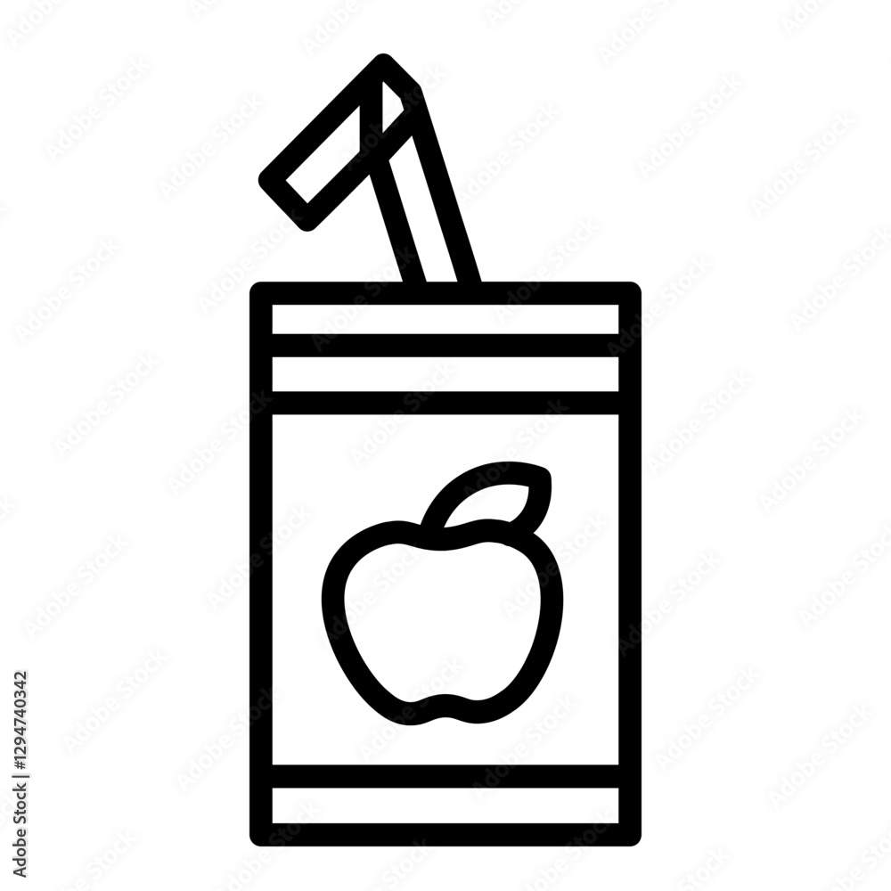 Juice Box Vector illustration Icon