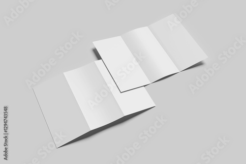 Blank trifold brochure for mockup - DL brochure mockup