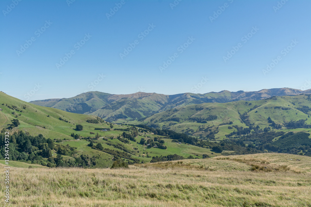 Banks Peninsula scenic view, New Zealand Banks Peninsula scenic view, New Zealand