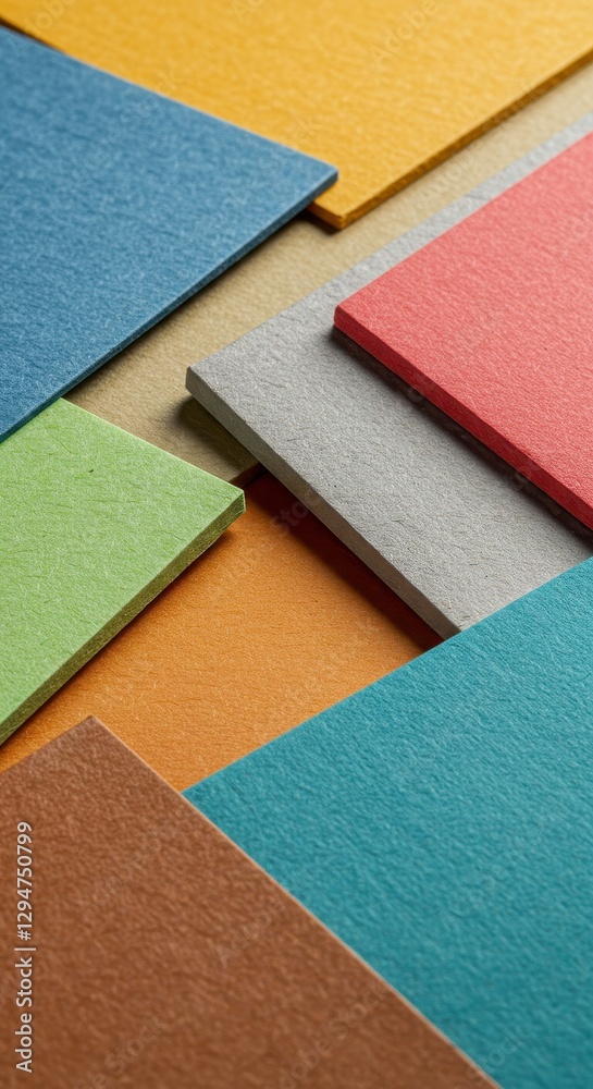 Fototapeta premium Abstract Colorful Paper Textures: A Play of Colors and Shapes