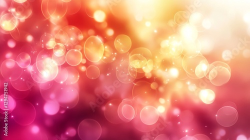 Vibrant Bokeh Lights with Warm Golden Glow