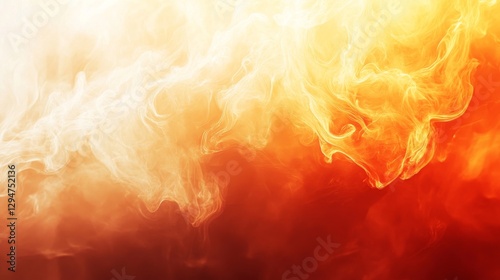 Fiery Swirling Smoke with Intense Orange Glow
