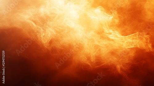 Fiery Abstract Smoke with Glowing Orange Hues