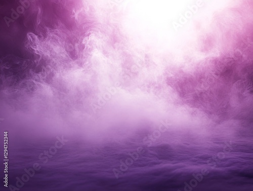 Abstract purple smoke with glowing light
