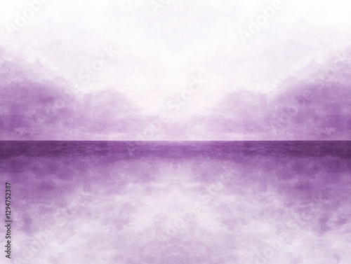 Abstract purple horizon with misty reflection