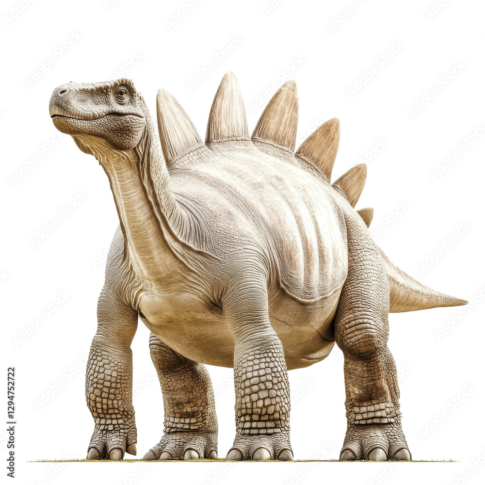Fototapeta premium Digital art adventure exploring prehistoric dinosaurs up close