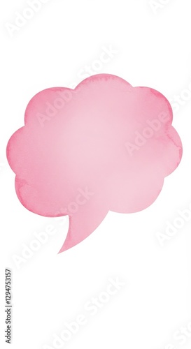 Pink Watercolor Speech Bubble