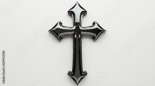 christian cross on white background