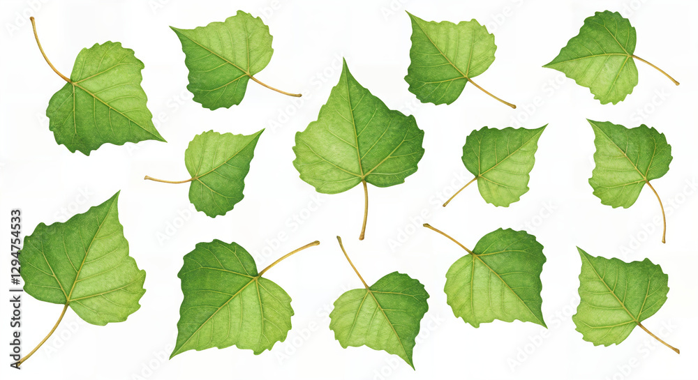 Hojas verdes frescas de primavera, ilustración en acuarela sobre fondo blanco, para diseño 2025 Hojas verdes frescas de primavera, ilustración en acuarela sobre fondo blanco, para diseño 2025