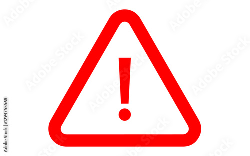 Red border warning Sign Stock image, vector warning sign with triangle shape image, Danger Attention Clipart PNG Images