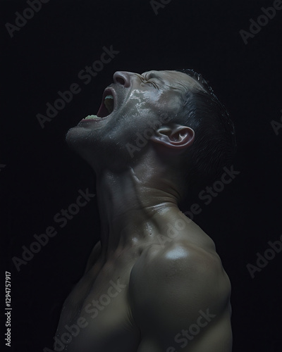 Angry shouting man