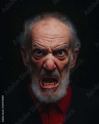 Angry shouting man