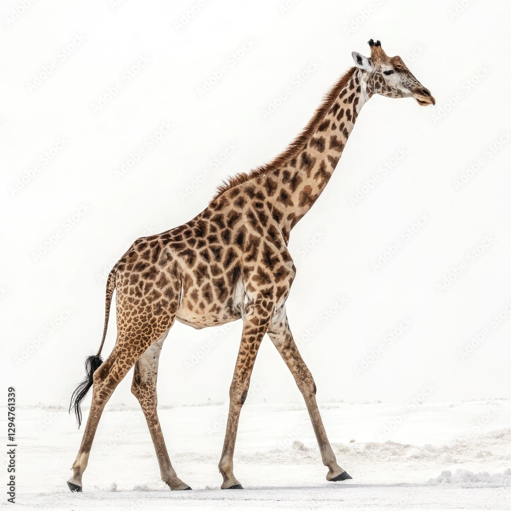 Naklejka premium giraffe isolated on white