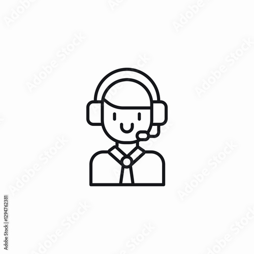 customer service agent icon sign vector