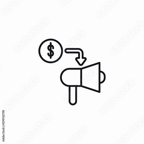 financial promotion icon sign vector