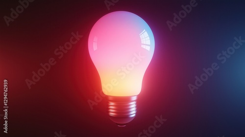 a glowing light bulb illuminates a dark background