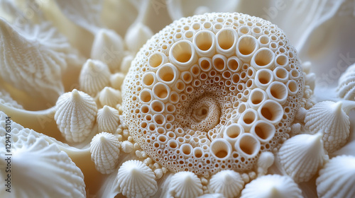 Close-up view of a fractal cauliflower showcasing intricate patterns and textures, highlighting organic mathematics in nature