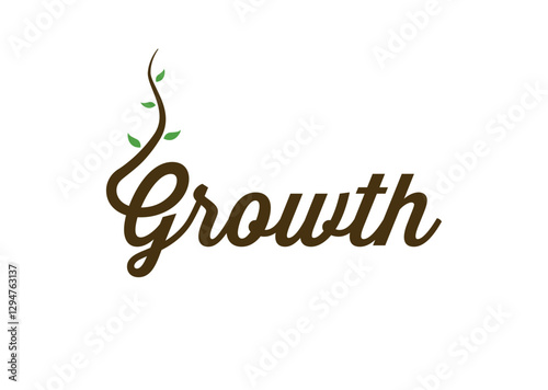 growth concept nature font style