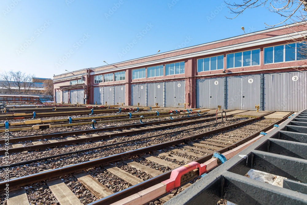 Obraz premium The place where rolling stock receives repairs and maintenance.