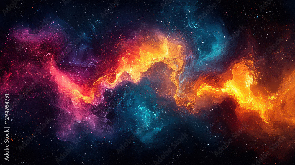 Swirling liquid paint creates a rich abstract fluid art composition with vibrant colors blending seamlessly Swirling liquid paint creates a rich abstract fluid art composition with vibrant colors blending seamlessly
