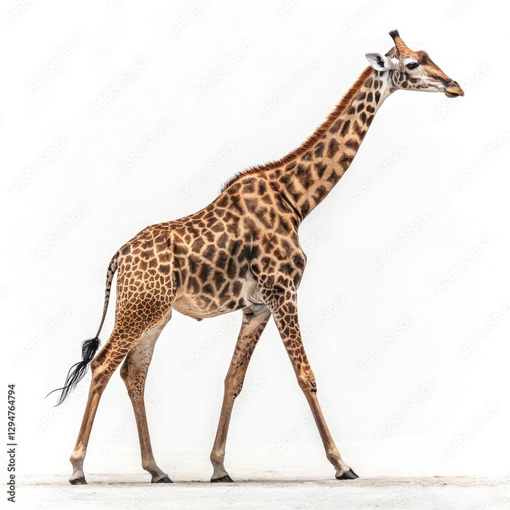 Fototapeta premium giraffe isolated on white