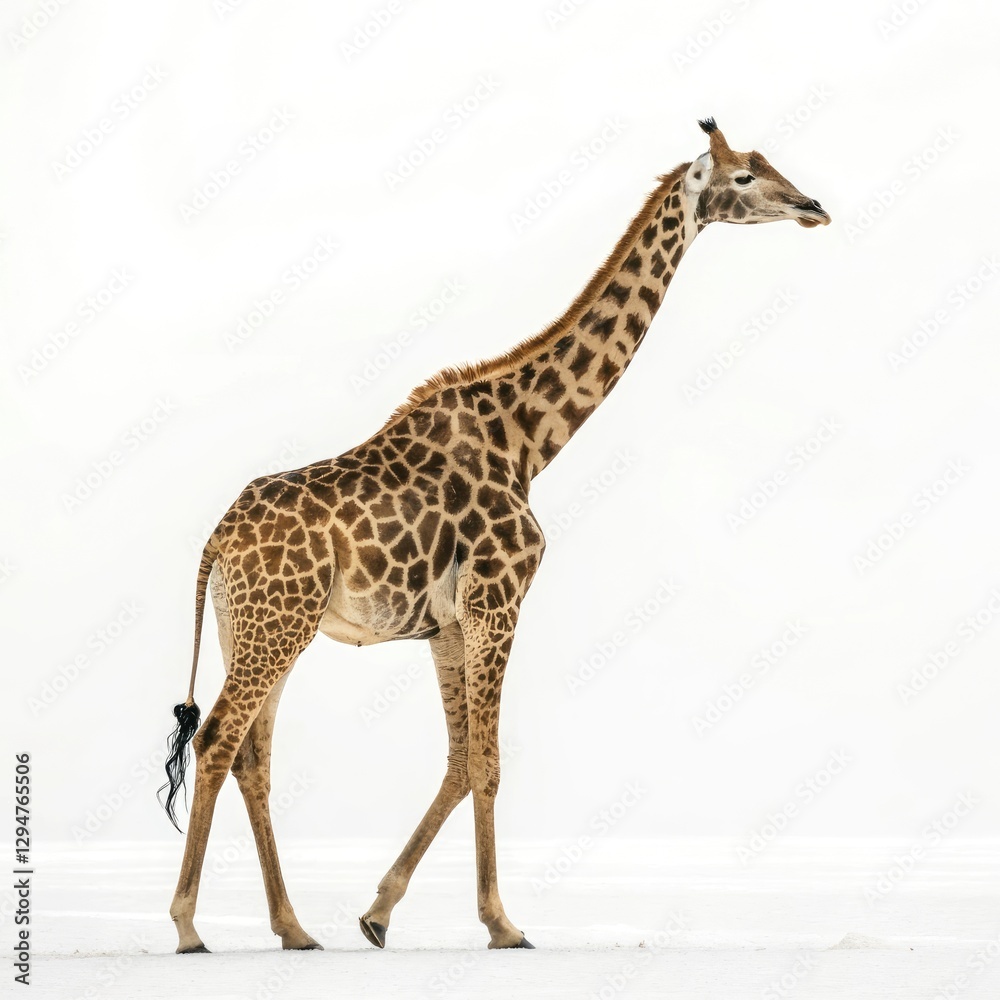 Naklejka premium giraffe isolated on white