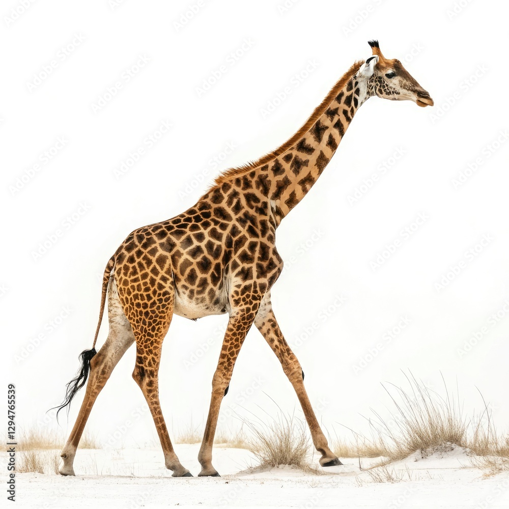 Naklejka premium giraffe isolated on white