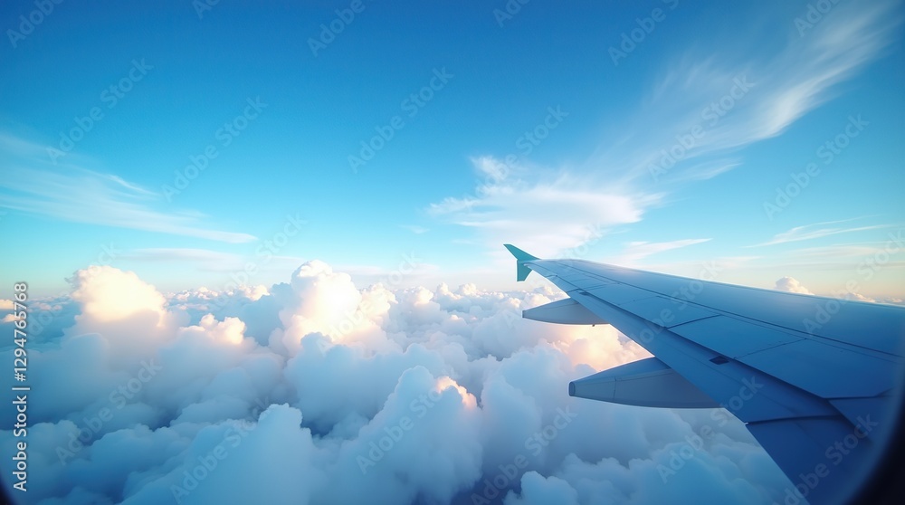 Fototapeta premium view from airplane window