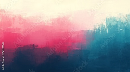 Abstract gradient landscape, vibrant color transition, soft brushstrokes, hazy background