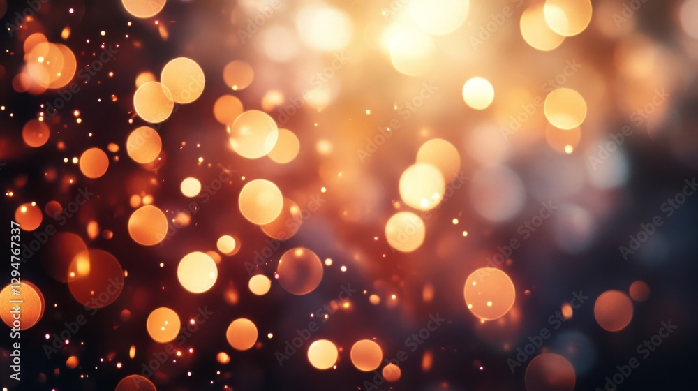 Warm Golden Bokeh Lights Abstract Background Warm Golden Bokeh Lights Abstract Background