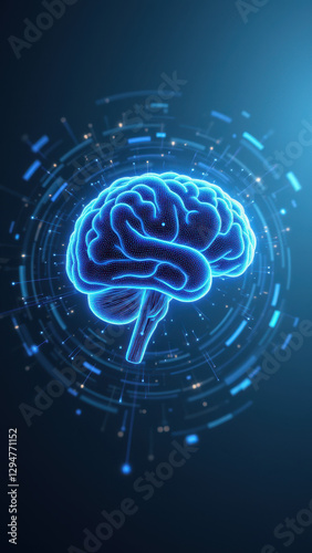 Wallpaper Mural Artificial General Intelligence, Brain with Cognitive Connectivity Torontodigital.ca