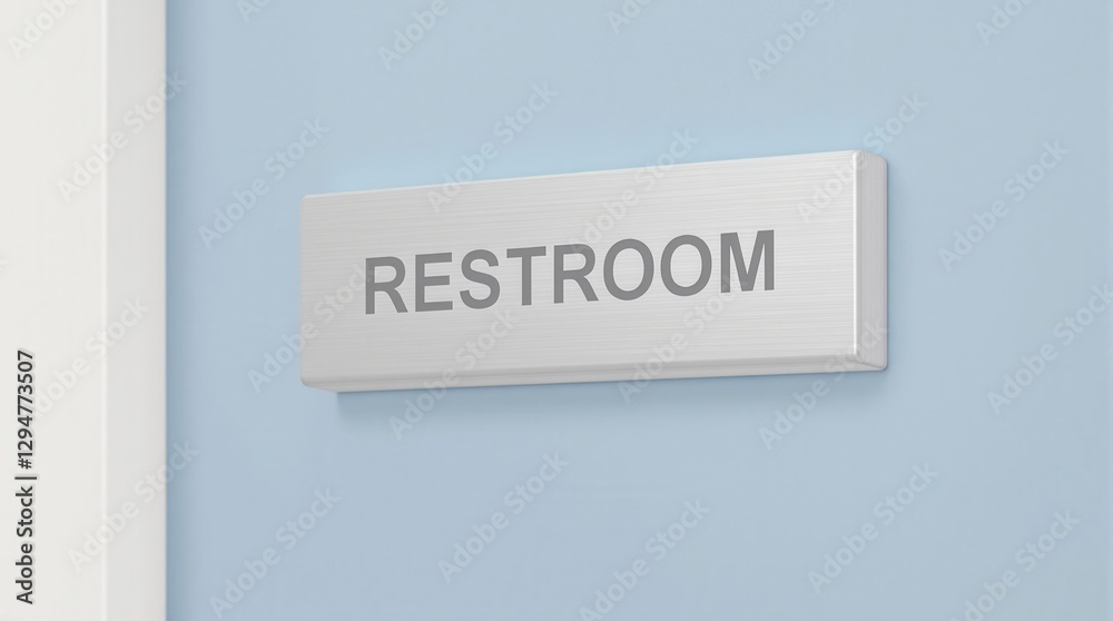 A sign that says Restroom on it A sign that says Restroom on it