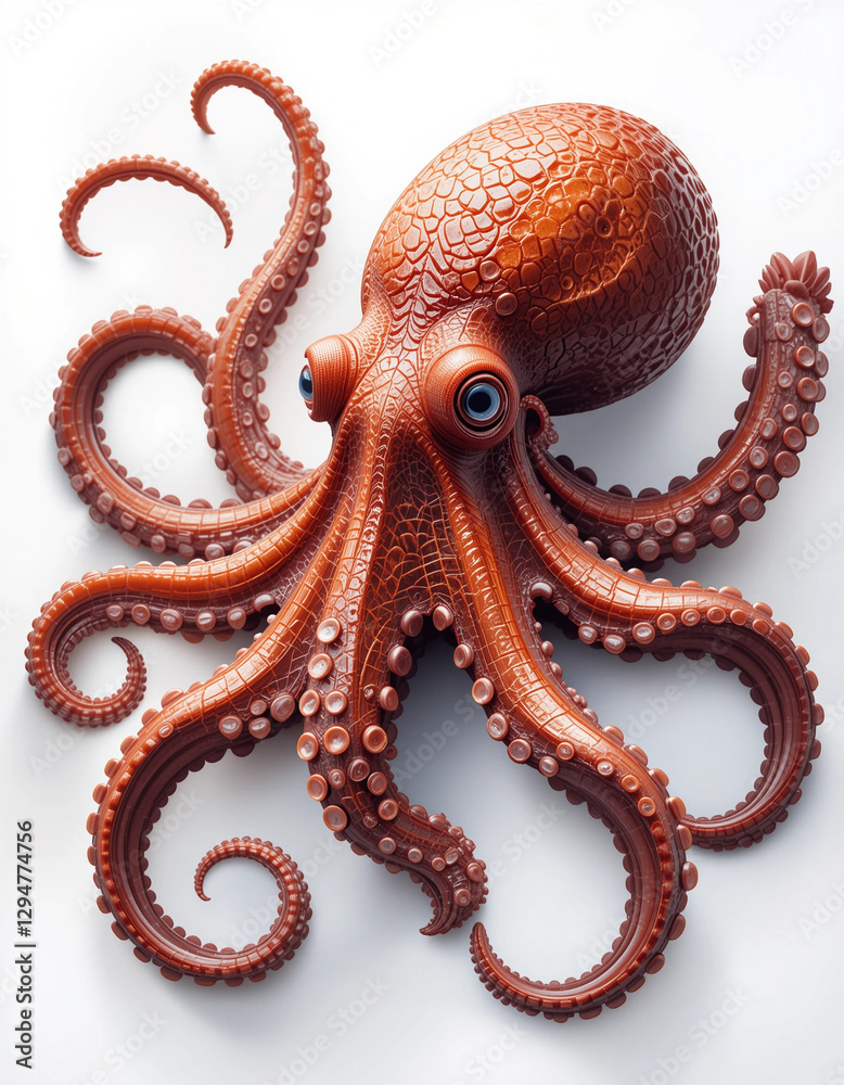 Obraz premium The Enigmatic Octopus: Intelligence and Elegance Beneath the Waves