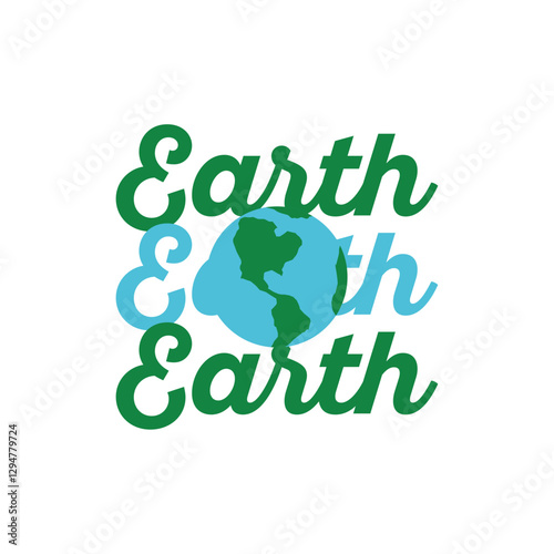 Earth font concept natural style
