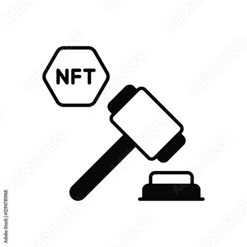 Nft Auction Vector icon