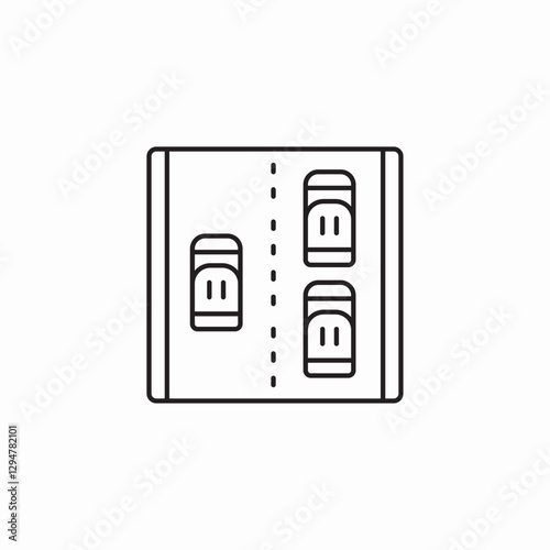 road lanes icon sign vector