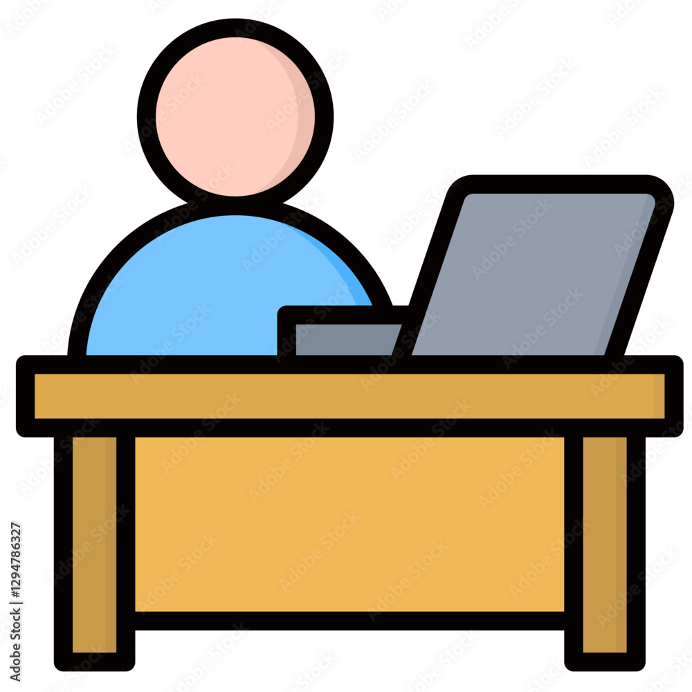 Fototapeta premium Digital Nomad Icon