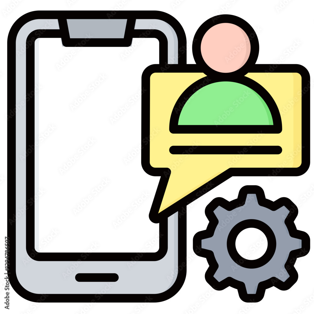 Naklejka premium Virtual Assistant Icon