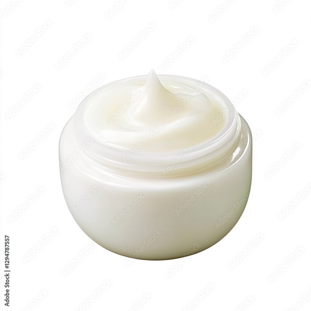 Nourishing Body Lotion in Elegant Jar for Skincare Rituals, Bedroom Accessories Concept. Nourishing Body Lotion in Elegant Jar for Skincare Rituals, Bedroom Accessories Concept.