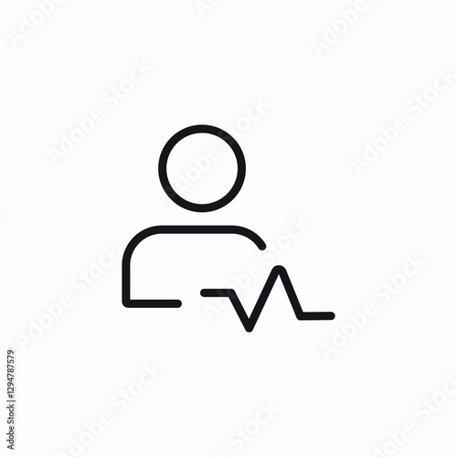 cardiology patient icon sign vector