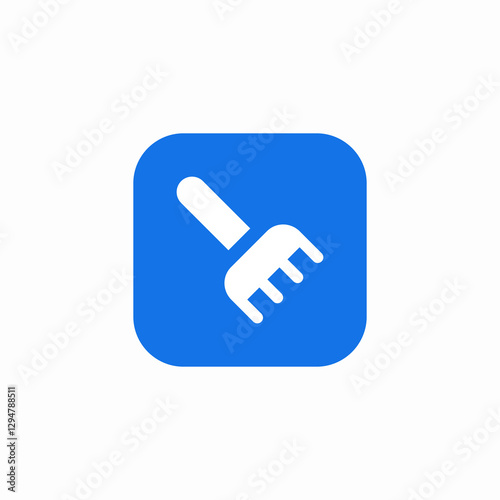 garden rake icon sign vector