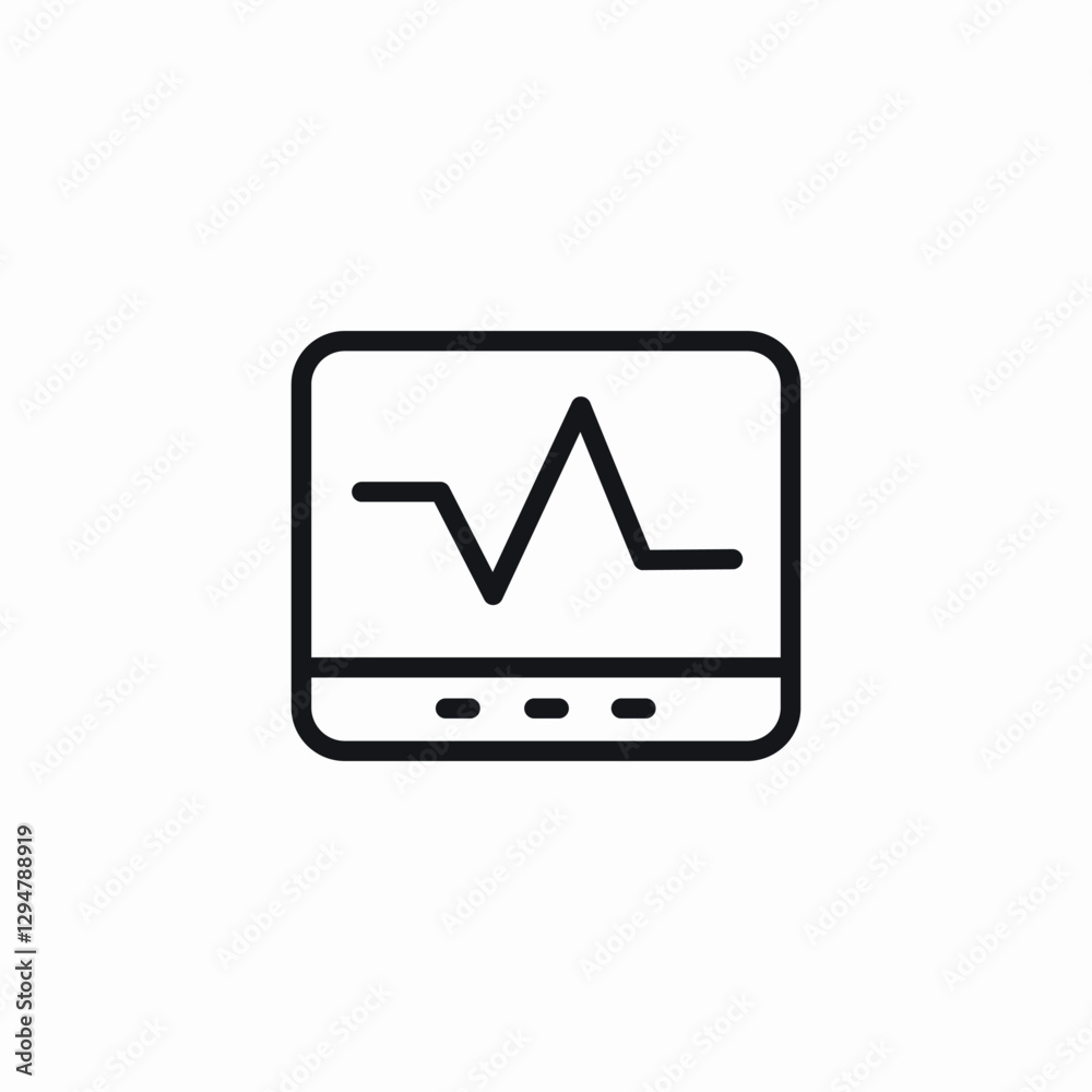 heart rate monitor icon sign vector heart rate monitor icon sign vector