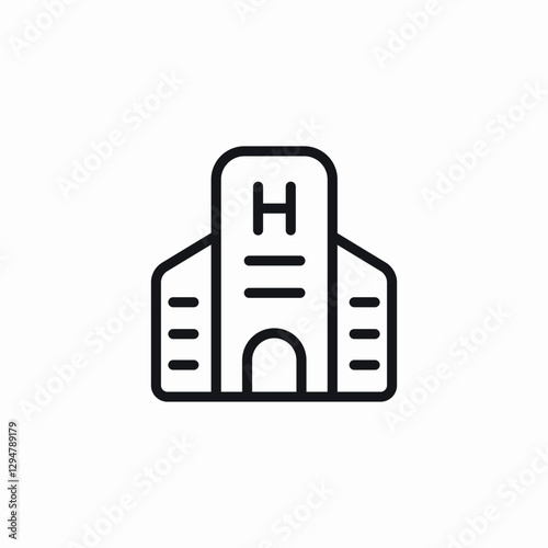 hospital building icon sign vector