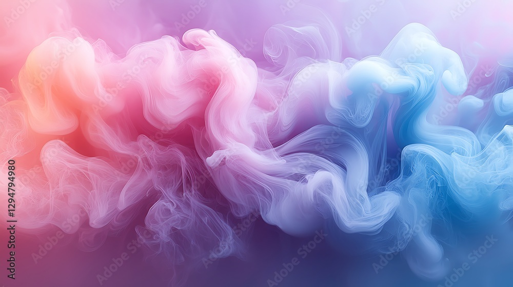 Obraz premium Pastel dreamlike smoke in fluid motion high resolution HD images