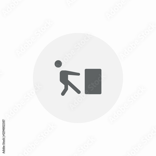 pull object icon sign vector